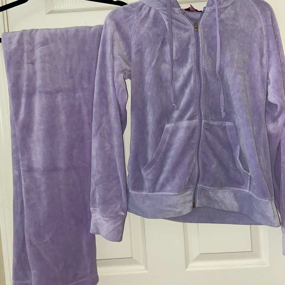Lavender Velour Tracksuit